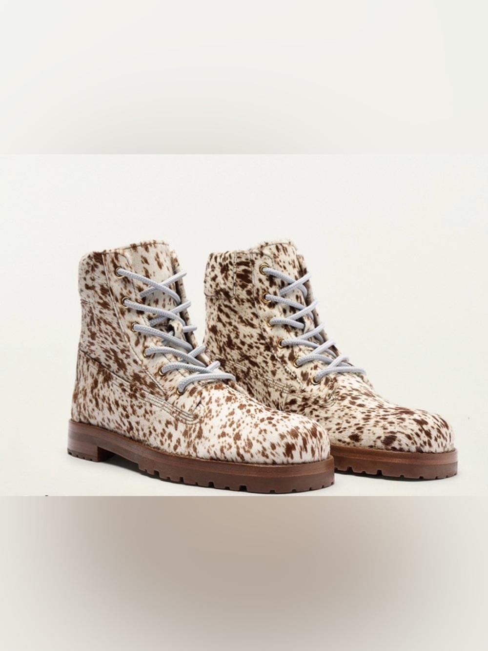 Women's Farm Rio Trekking Boots, Cow Print Lace-Up Ankle Boots, NIB, Various - Picture 7 of 10